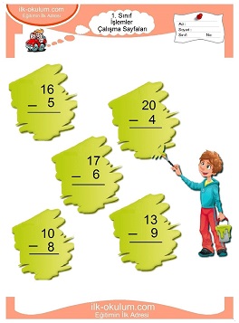 Çocuklar İçin toplam işlemi yaprak testleri 